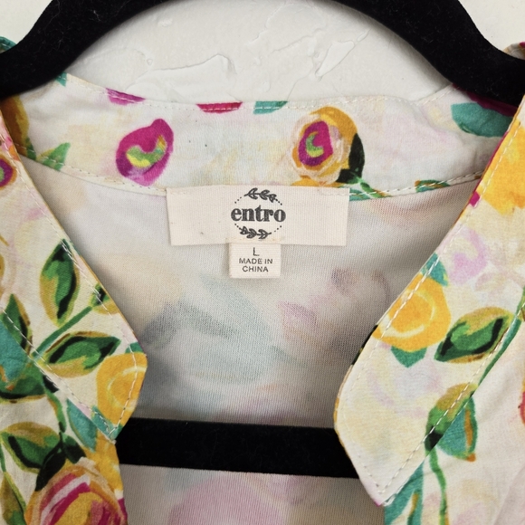 Entro Tiered Ric Rac Floral Dress - Picture 8 of 10